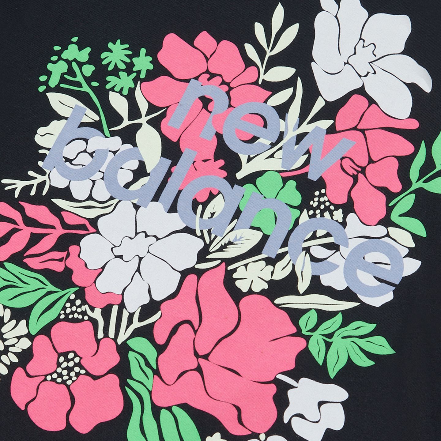 Детская футболка New Balance Stacked Floral Graphic, цвет: Чёрный — фото 8
