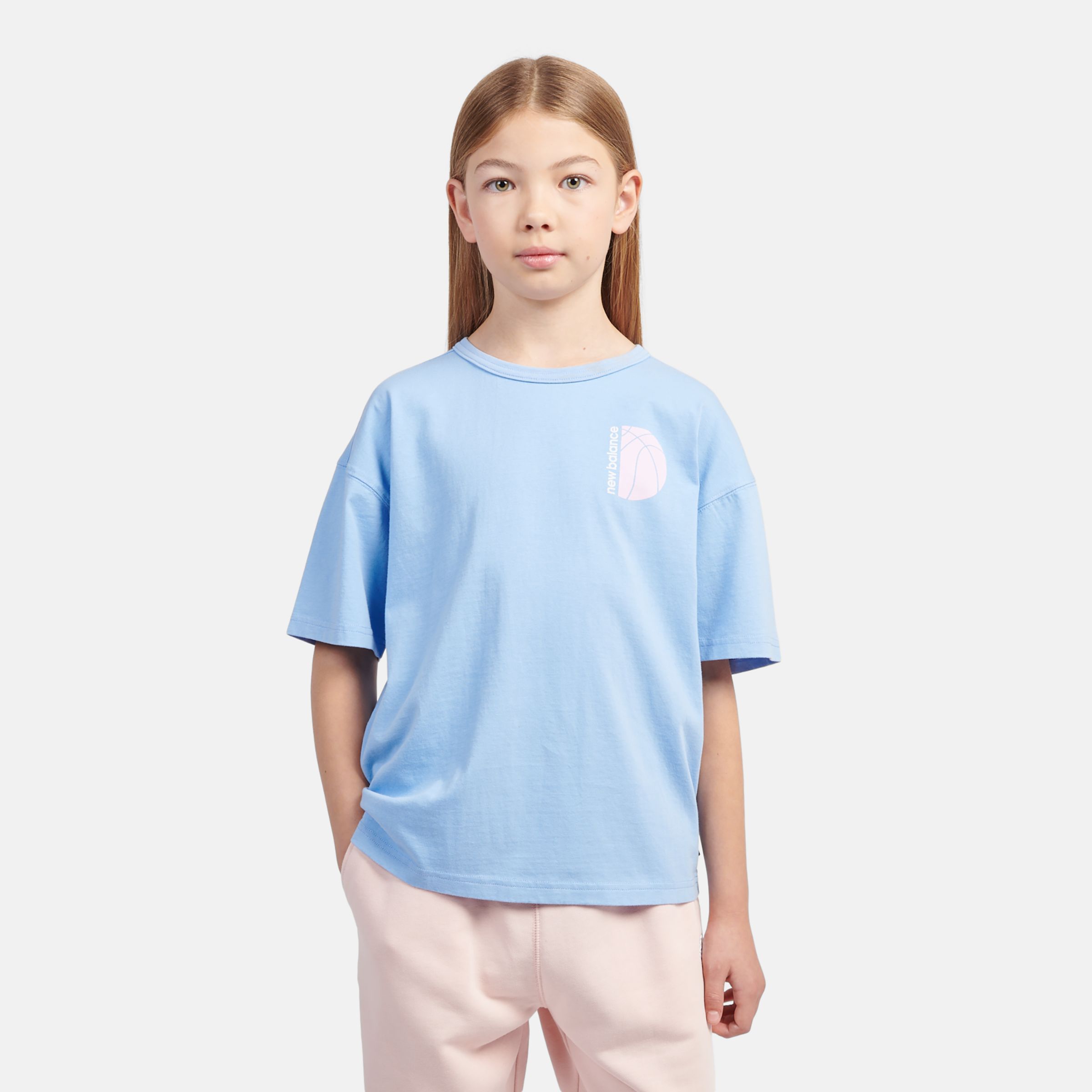 

New Balance Kids' Hoops Court Graphic T-Shirt Blue - Blue