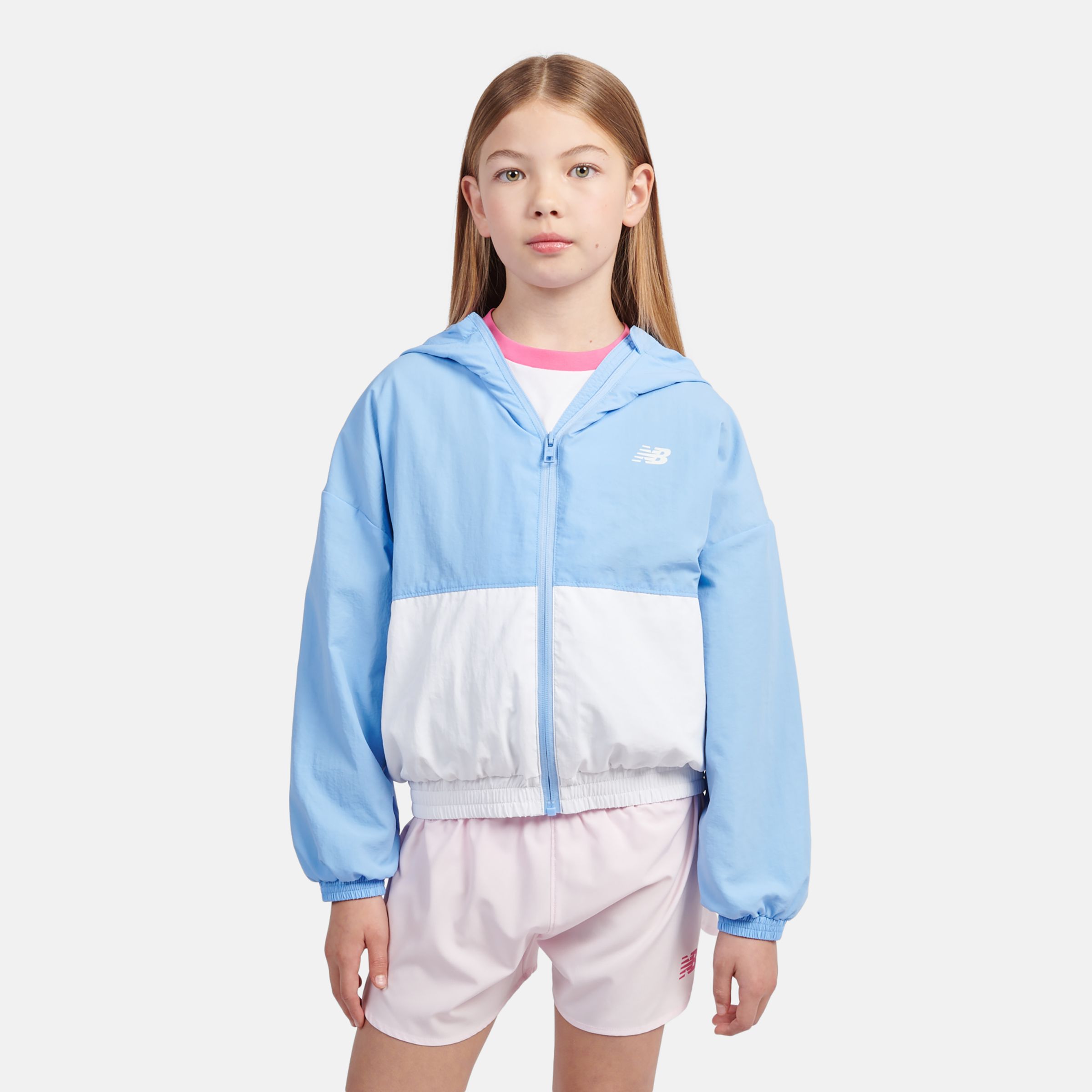 

New Balance Kids' Athletics Mesh Lined Wind Cheater Blue - Blue