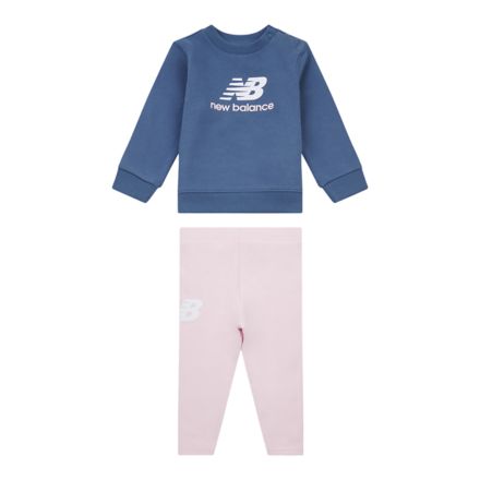 Stacked Logo Crew and Legging Set, LIGHT RASPBERRY, LAKG0160LIR