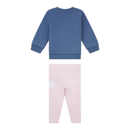 Stacked Logo Crew and Legging Set, LIGHT RASPBERRY, LAKG0160LIR