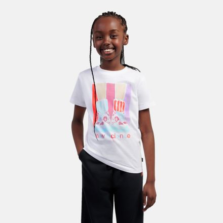 Colorblock Shoe Graphic T-Shirt, BRIGHT WHITE, LAKG0191BWE