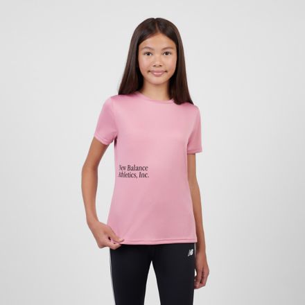 Athletics 圖案圓領上衣, PINK TAFFY, LAKG0197PTF