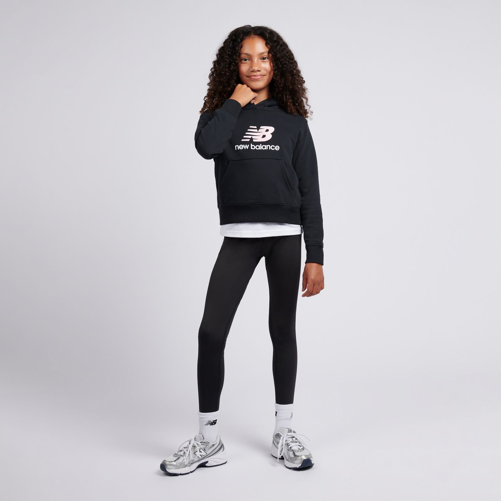 Детские худи New Balance FT Stacked Logo Hoodie — фото 2