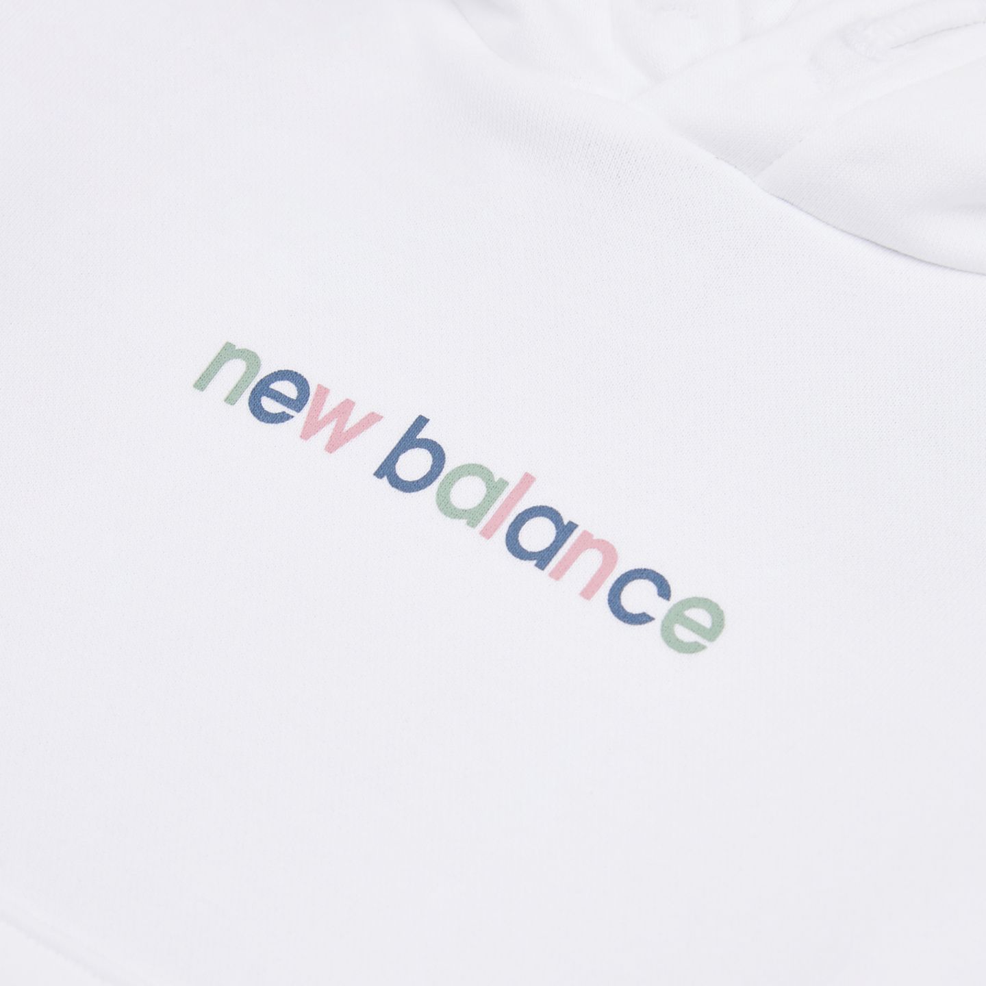 Детское худи New Balance Colorblock Shoe Graphic, цвет: Яркий белый — фото 9