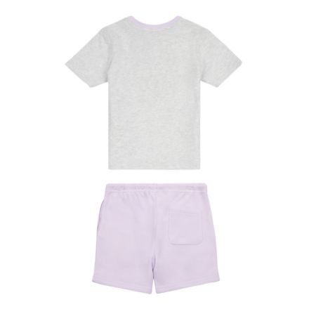 Flower Shoe T-Shirt & Short Set, ASH HEATHER, LAKG0251AHH