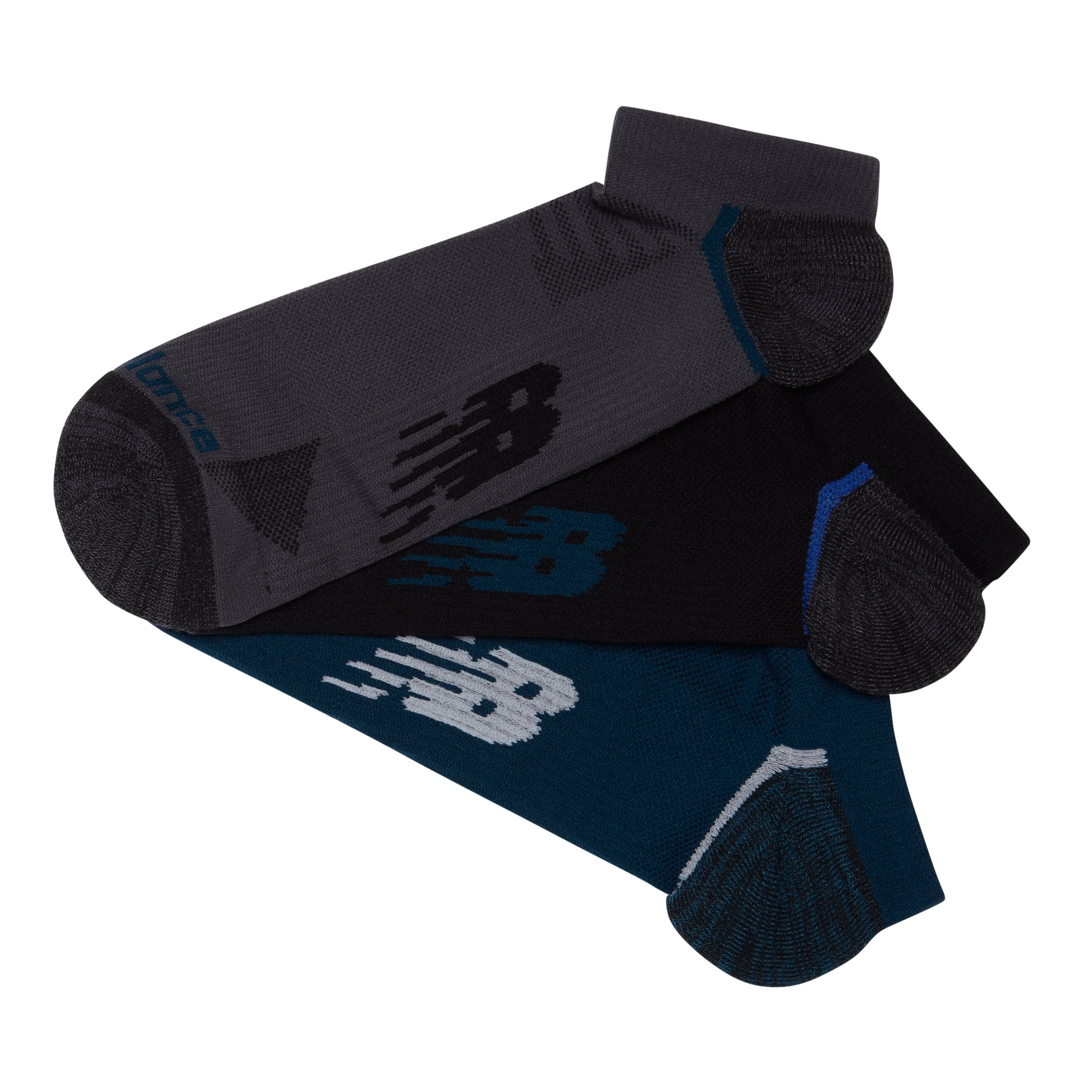

New Balance Unisex Strategic Cushion 3 Pack No Show Black Size, Черный