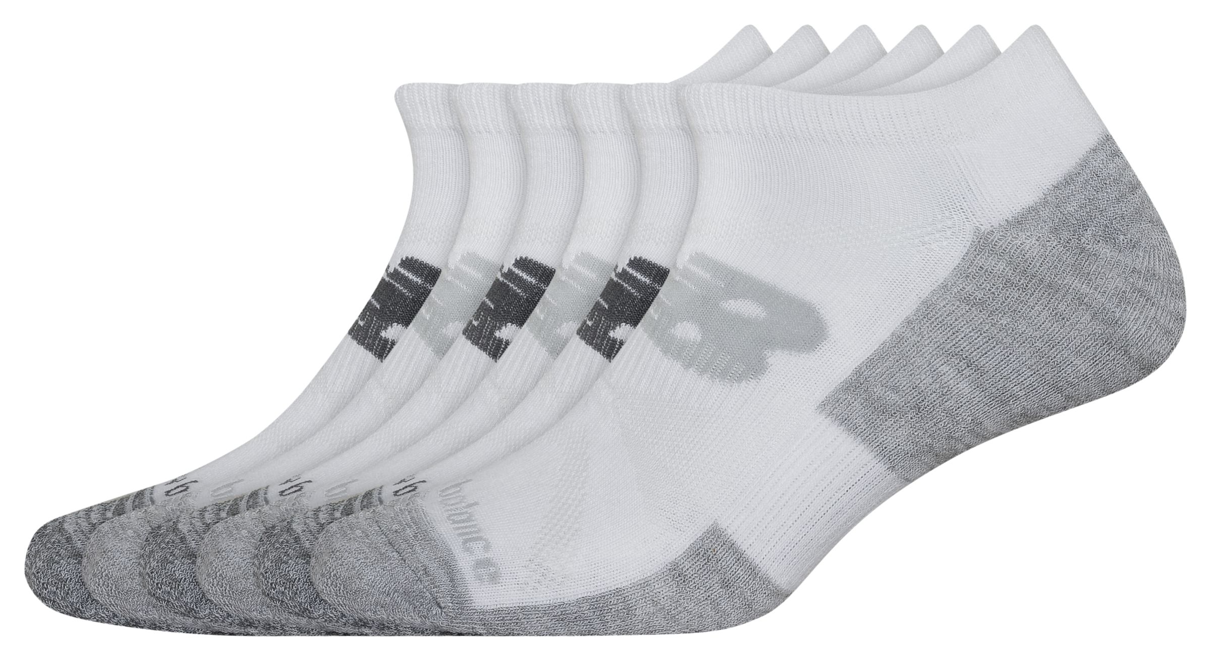 new balance white knitted ankle sock stretch logo trainers