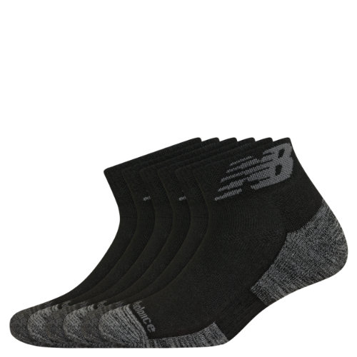 New Balance Unisex Performance Cushion Quarter Socks 6 Pack - (Size M L)