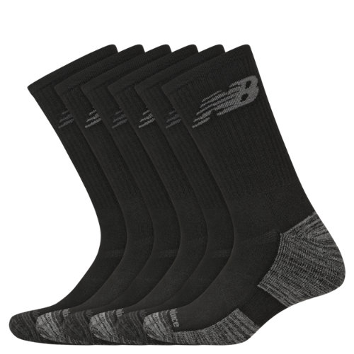 New Balance Unisex Performance Cushion Crew Socks 6 Pack - (Size M L XL)