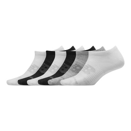 Flat Knit No Show Socks 6 Pack - New Balance