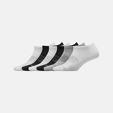 New Balance Flat Knit No Show Socks 6 Pack, LAS03226AS1 image number null