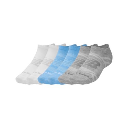 Flat Knit No Show Socks 6 Pack - New Balance