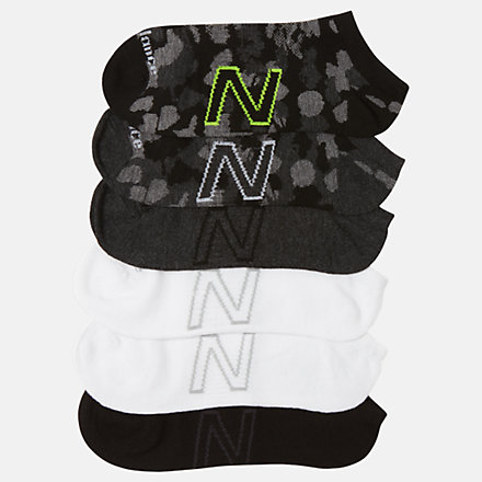 New Balance No Show Flatknit 6 Pack, LAS05976BM image number null