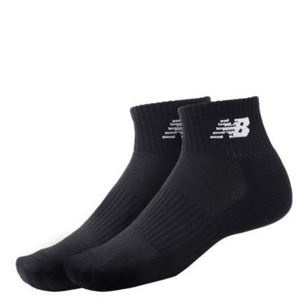 Unisex Response Performance Quarter 2 Pack, BLACK, LAS16332BK