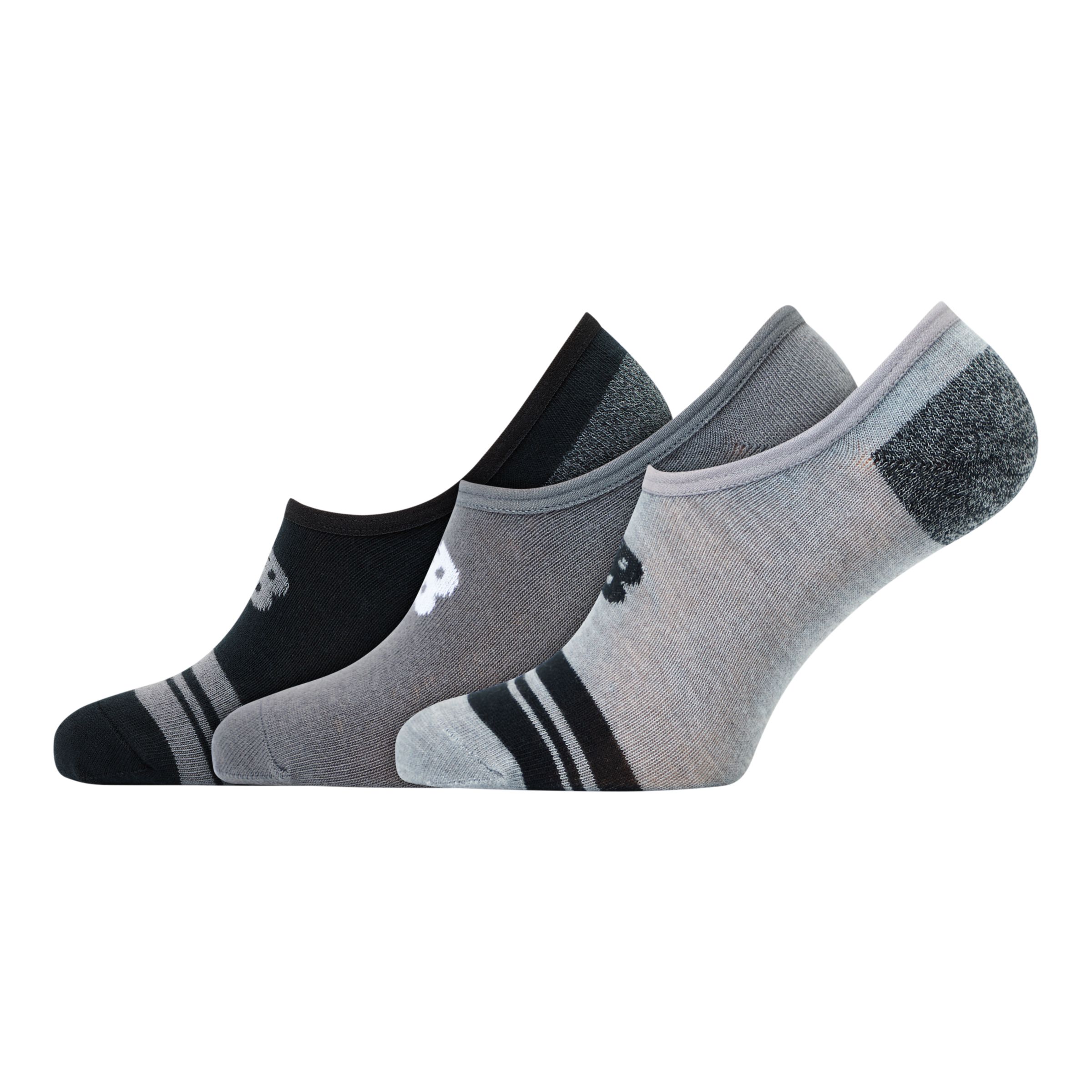 

New Balance Unisex Ultra Low No Show Sock 3 Pack Black/Grey - Black/Grey