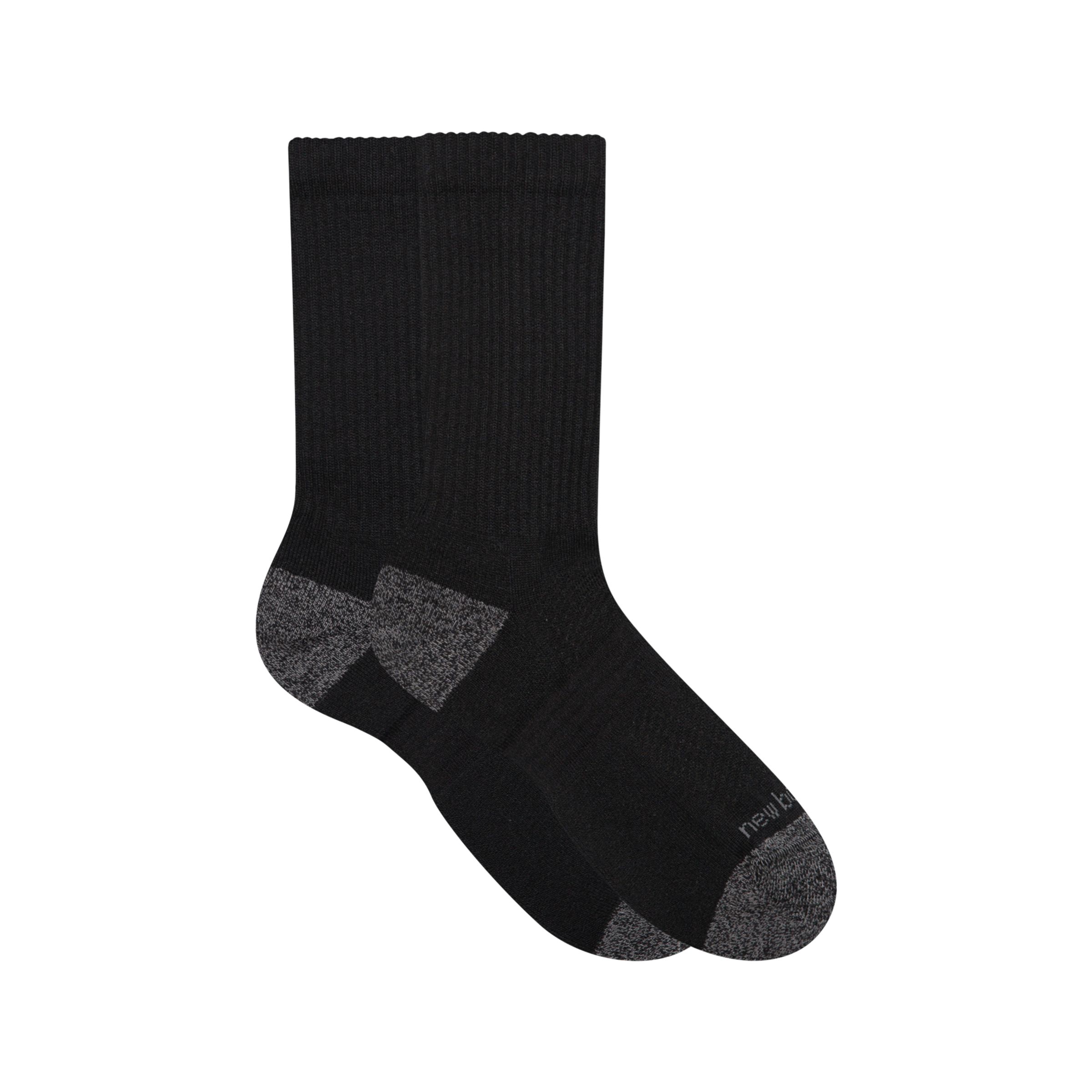 New Balance Active プレミアム クルー ソックス 2P, LAS25112BK