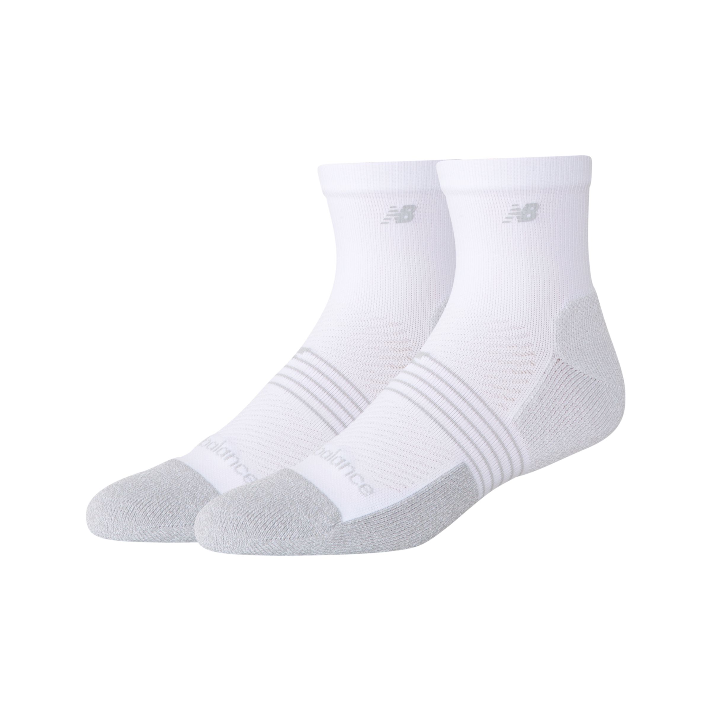 Shop New Balance Unisex Pro Training Quarter Socks 2 Pack In White