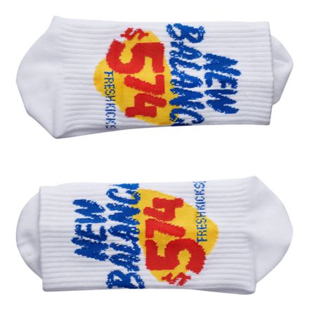NB Essentials 574 Graphic Midcalf 2 Pack, WHITE, LAS32562WT