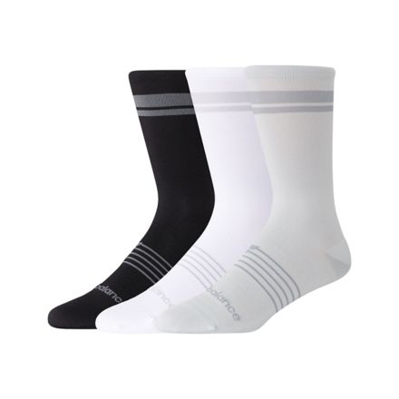 Pro Run Crew Socks 3 Pack, ASSORTED 1 COLORS, LAS35102AS1