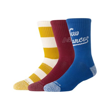 Active Graphic Crew Socks 3 Pack, Black Multi, LAS35111AS2