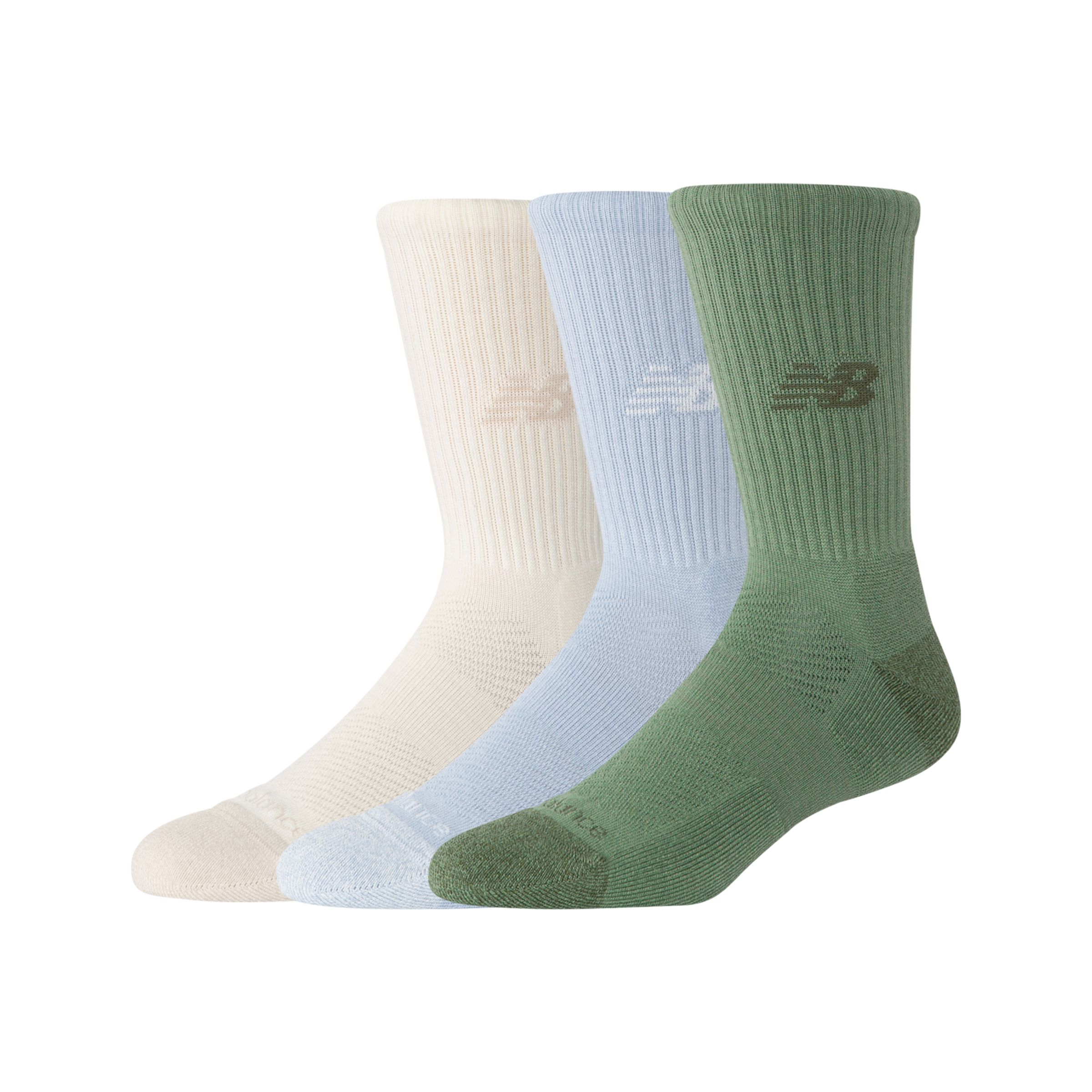 New Balance Unisex Active Crew Socks 3 Pack In Multi