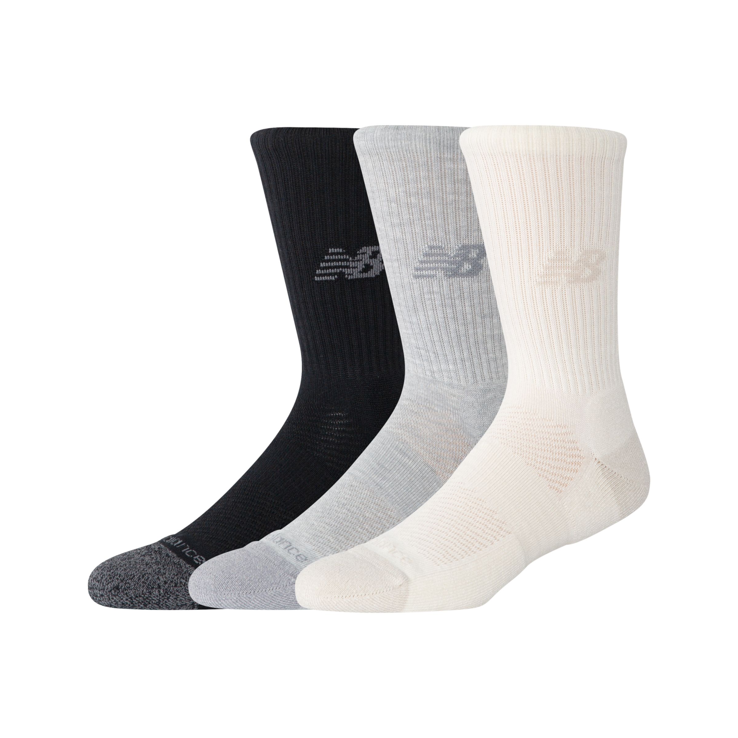 NEW BALANCE UNISEX ACTIVE CREW SOCKS 3 PACK 