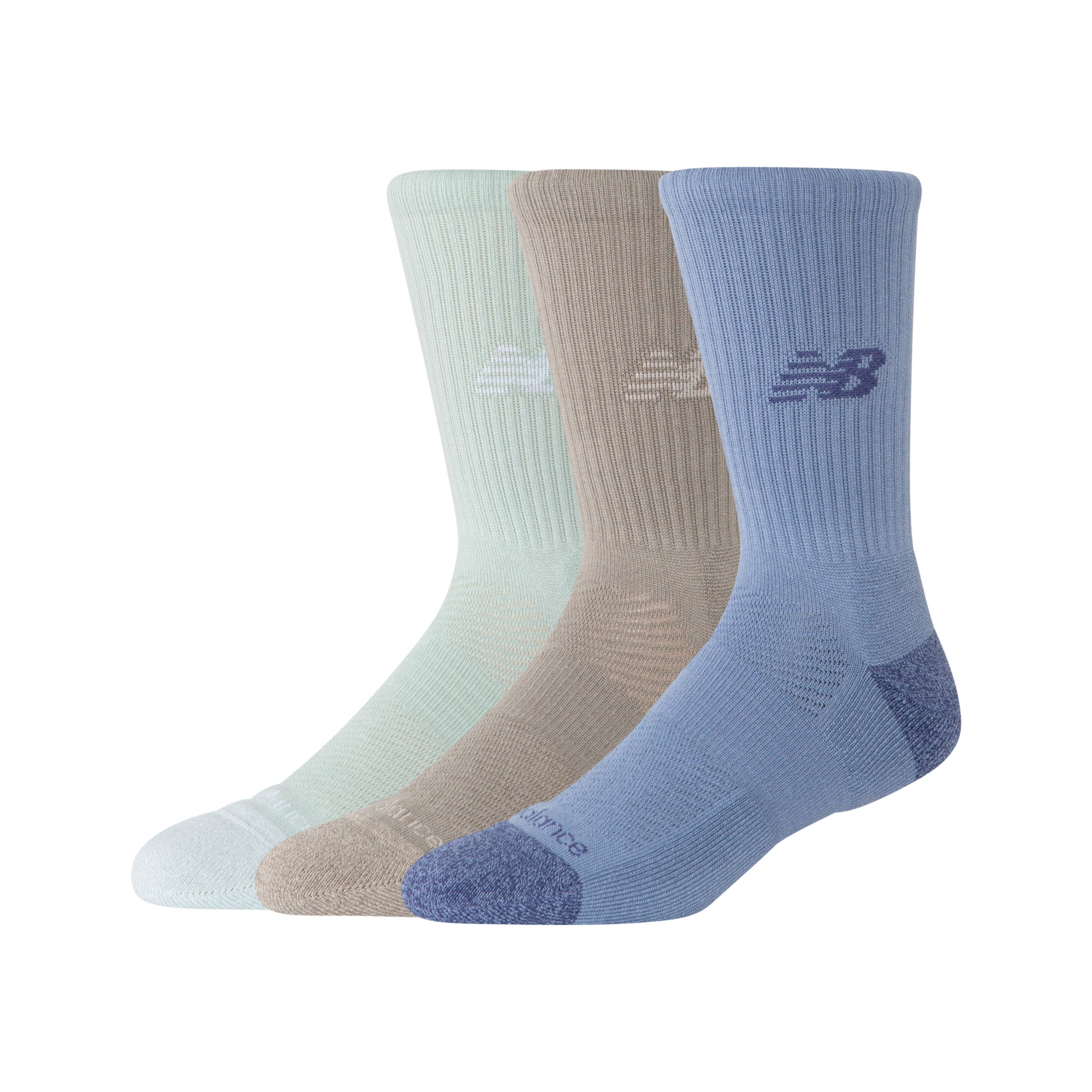 NEW BALANCE UNISEX ACTIVE CREW SOCKS 3 PACK 