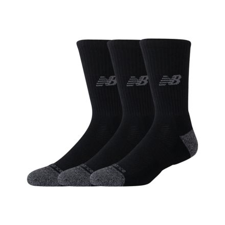 Active Crew Socks 3 Pack, BLACK, LAS35203BK