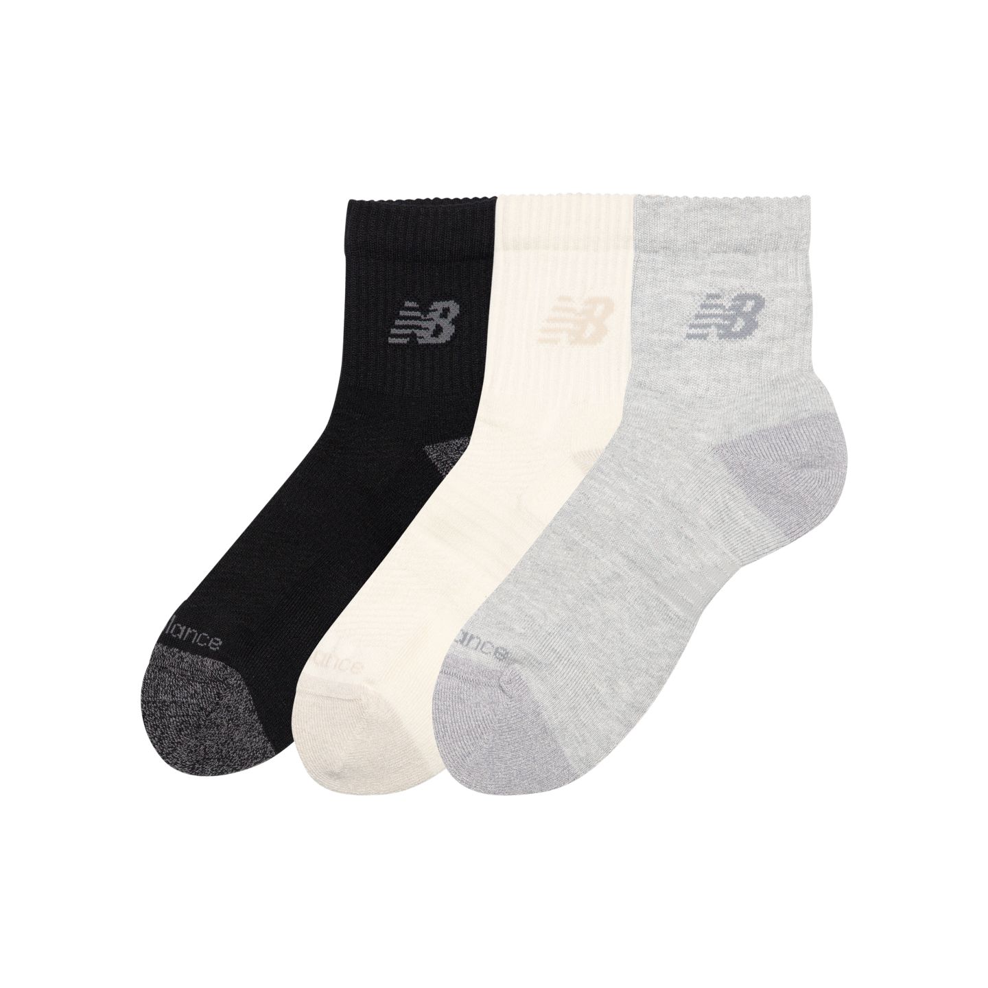Мужские носки New Balance Active QTR, 3 пары, цвет: Assorted 1 Colors — фото 2