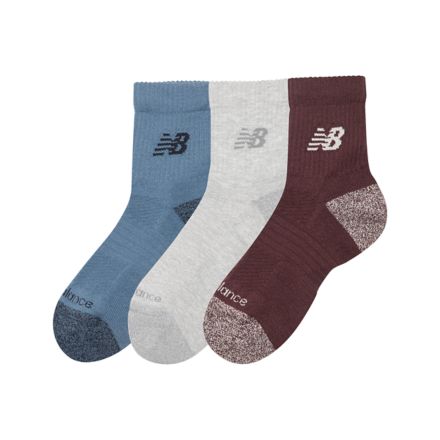Active QTR Socks 3 Pack, WHITE with NORDIC GREEN, LAS35204MLT