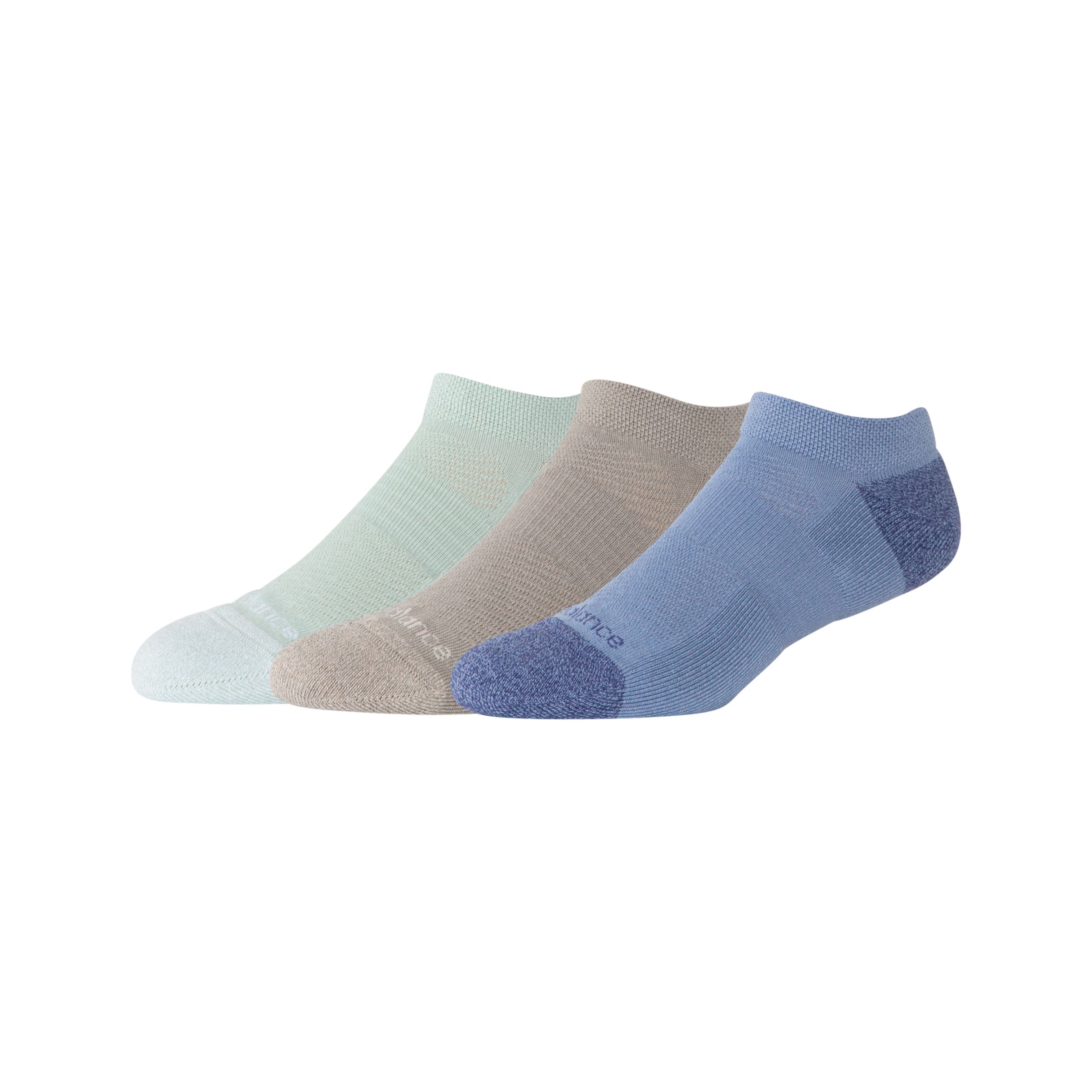 NEW BALANCE UNISEX ACTIVE NO SHOW SOCKS 3 PACK 