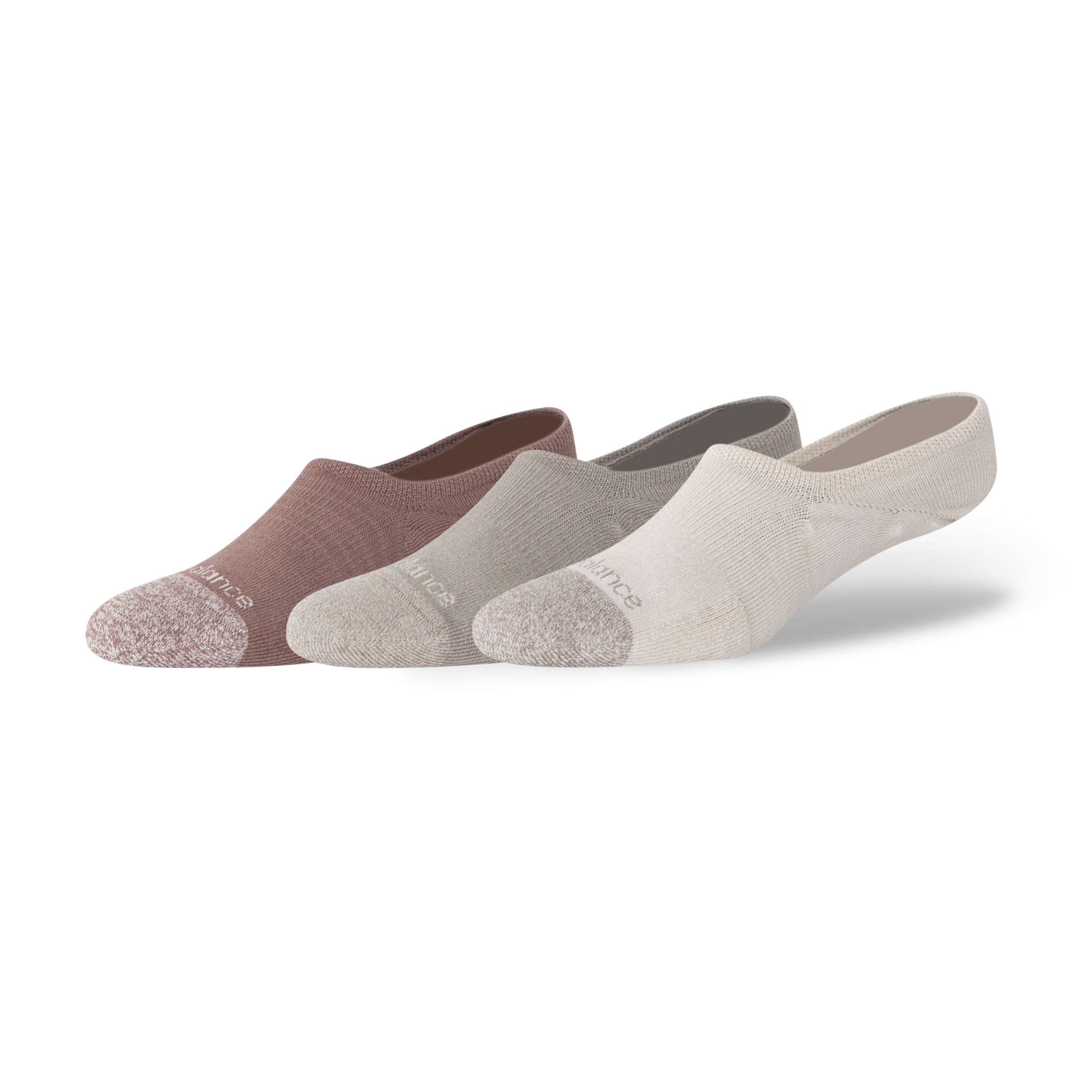 Active Invisible No Show Socks 3 Pack, ASSORTED COLORS