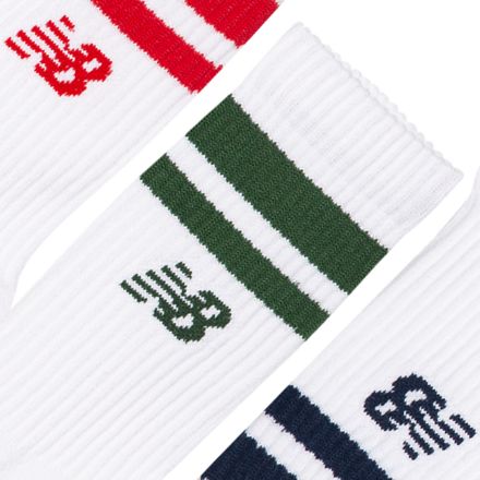 Active Lifestyle Striped Crew Socks 3 Pack