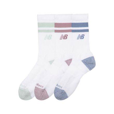 Active Lifestyle Striped Crew Socks 3 Pack