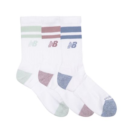 Active Premium Stripe Crew Socks 3 Pack