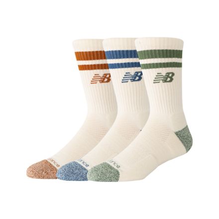 Active Lifestyle Striped Crew Socks 3 Pack