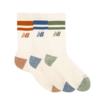 Active Premium Stripe Crew Socks 3 Pack