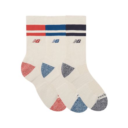 Active Premium Stripe Crew Socks 3 Pack