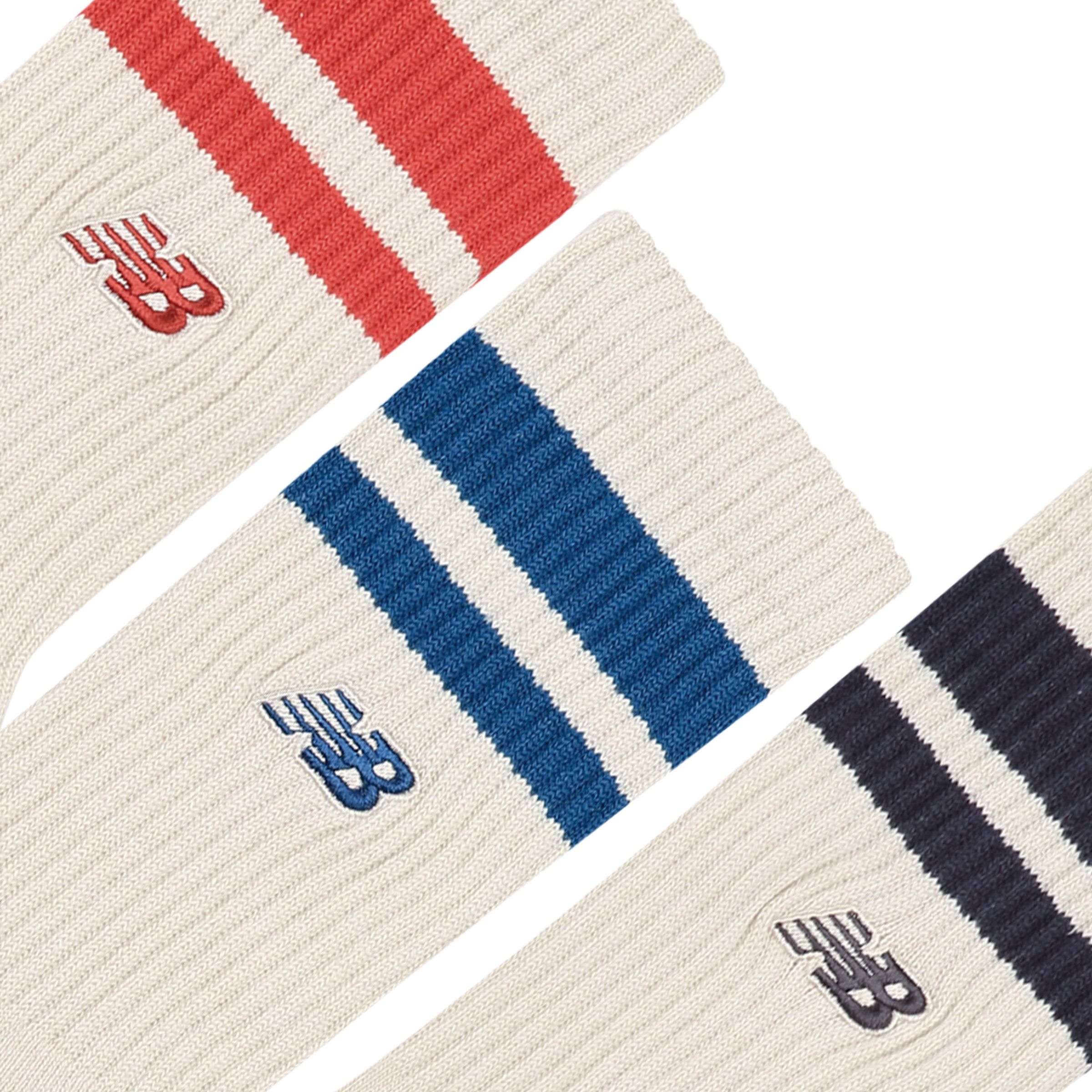 New Balance Active Premium Stripe Crew Socks 3 Pack, LAS35210AS4
