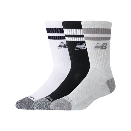 Active Lifestyle Striped Crew Socks 3 Pack, ASSORTED COLORS, LAS35210AS