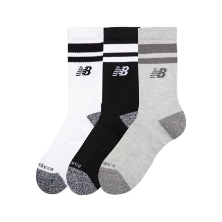 Active Lifestyle Striped Crew Socks 3 Pack