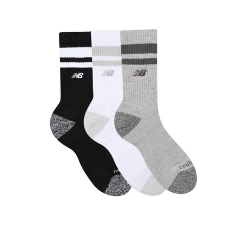 Active Premium Stripe Crew Socks 3 Pack