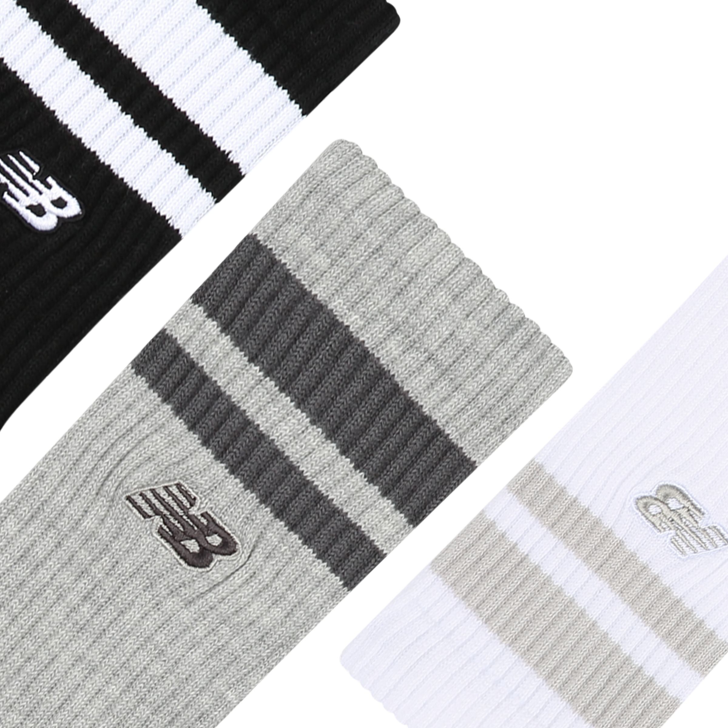 Active Premium Stripe Crew Socks 3 Pack