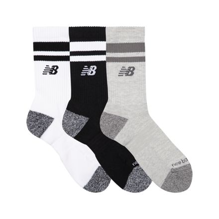 Active Lifestyle Striped Crew Socks 3 Pack