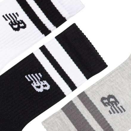 Active Lifestyle Striped Crew Socks 3 Pack