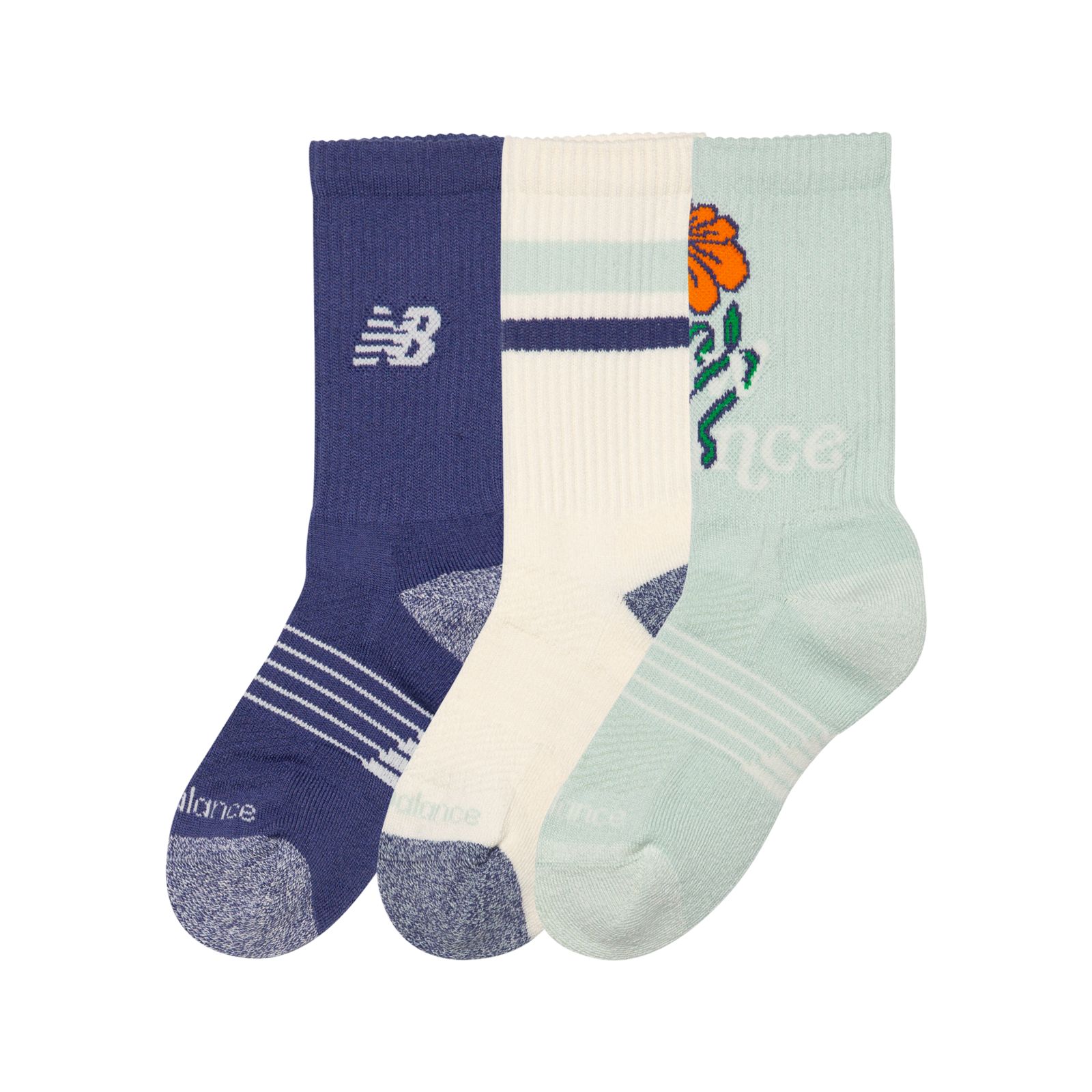 Мужские носки New Balance Youth Lifestyle Graphic Crew 3 Pack — фото 2