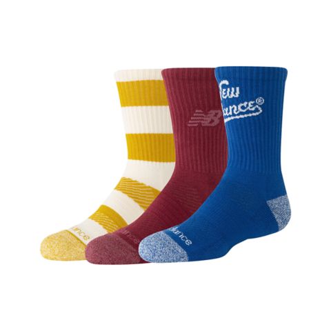 Носки Youth Lifestyle для мужчин, средней высоты, 3 шт. — New Balance, цвет: Asst2 Colors