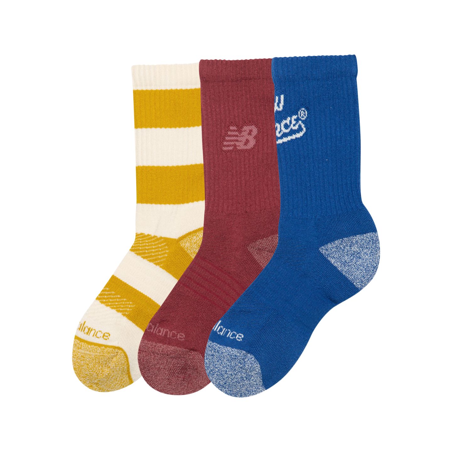 Носки Youth Lifestyle для мужчин, средней высоты, 3 шт. — New Balance, цвет: Asst2 Colors — фото 2