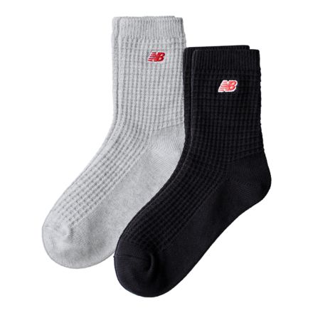 Waffle Knit Ankle Socks 2 Pack - New Balance